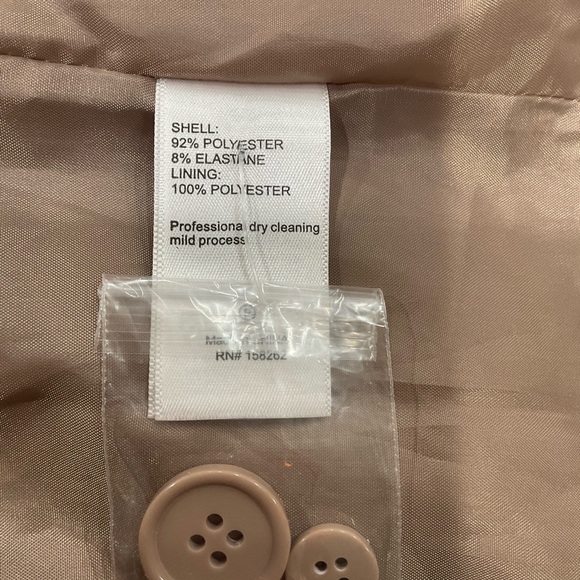 SINCERELY JULES collar blazer with flap one-button khaki Blazer size XS - Picture 7 of 11